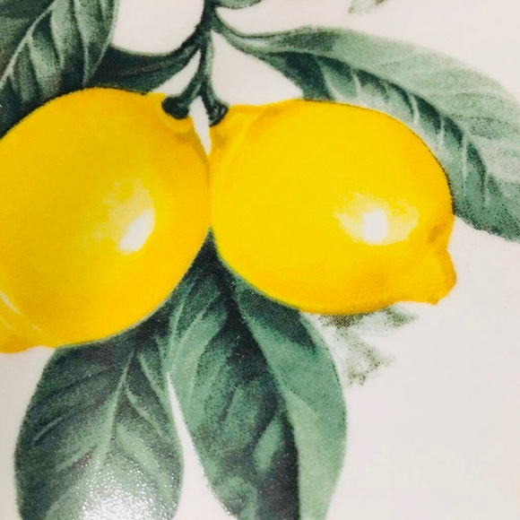 Set of Four Lemon Salad Sets Plates Yellow Fruit - Picture 3 of 3